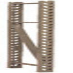 Steel shelf rack end