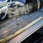 Passenger side with matting removed